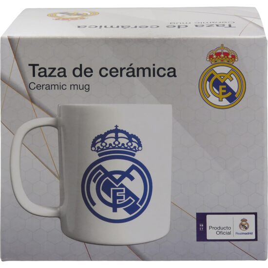 REAL MADRID TAZA CERÁMICA ESCUDO AZUL EN CAJA image 1