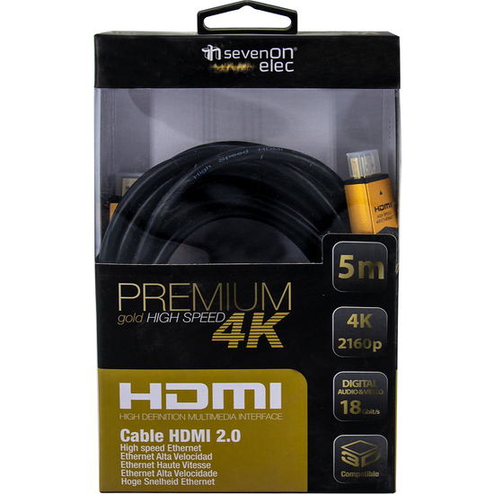 CABLE HDMI 5M NINE&ONE BL.1       image 0