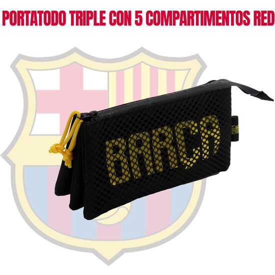 FCBARCELONA PORTATODO TRIPLE CON 5 COMPARTIMENTOS RED image 1