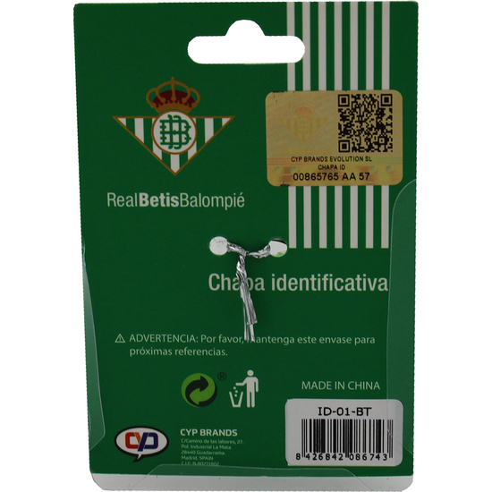 BETIS BALOMPIÉ CHAPA IDENTIFICATIVA PARA PERRO image 2