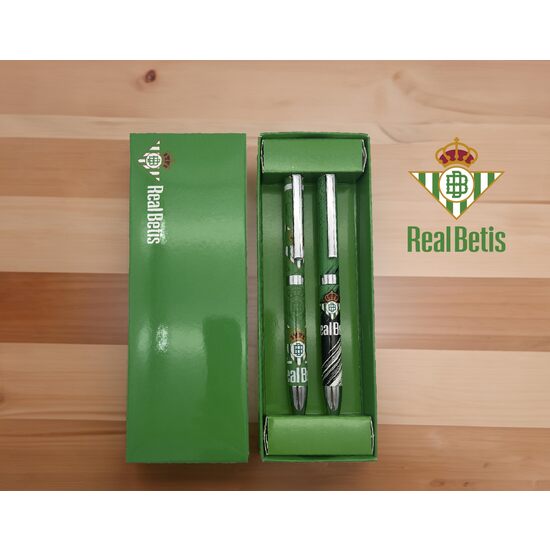 BETIS BALOMPIÉ SET DE DOS BOLÍGRAFOS METÁLICOS EN CAJA image 2
