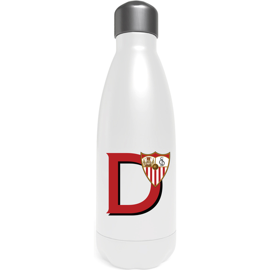 SEVILLA BOTELLA PERSONALIZABLE BLANCA DE ACERO 550ML LETRA D image 0