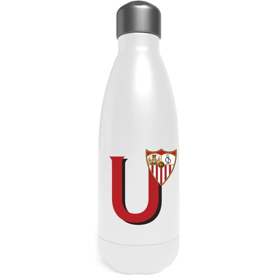 SEVILLA BOTELLA PERSONALIZABLE BLANCA DE ACERO 550ML LETRA U image 0