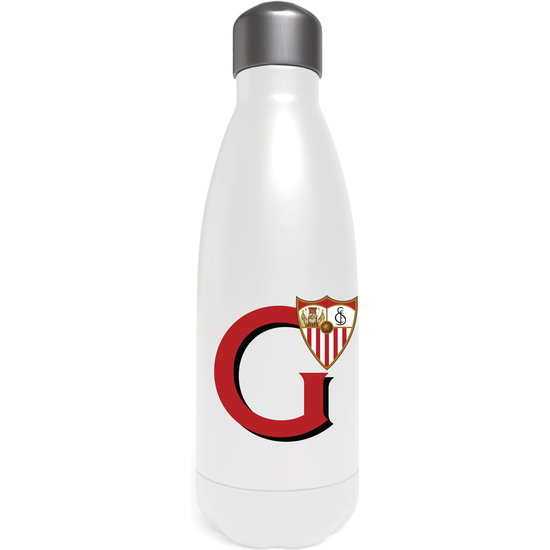 SEVILLA BOTELLA PERSONALIZABLE BLANCA DE ACERO 550ML LETRA G image 0