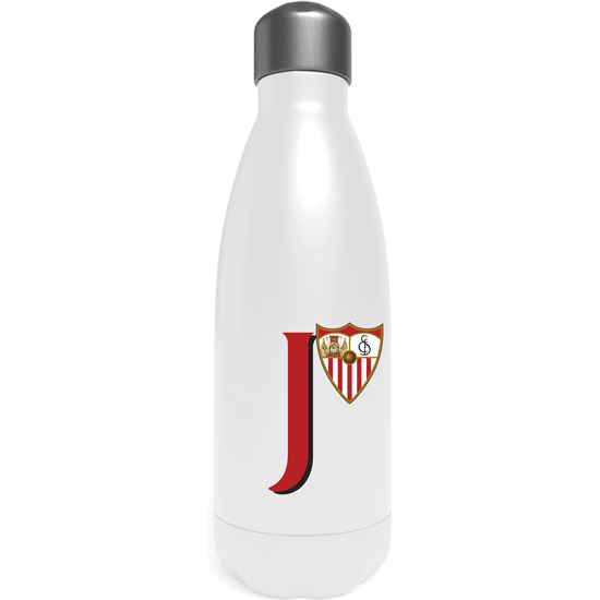 SEVILLA BOTELLA PERSONALIZABLE BLANCA DE ACERO 550ML LETRA J image 0