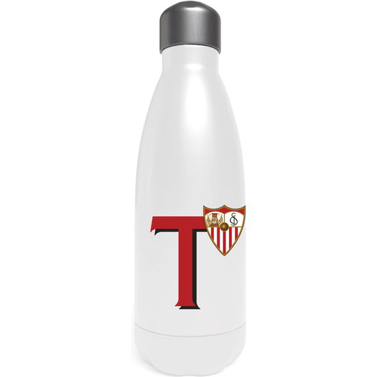 SEVILLA BOTELLA PERSONALIZABLE BLANCA DE ACERO 550ML LETRA T image 0