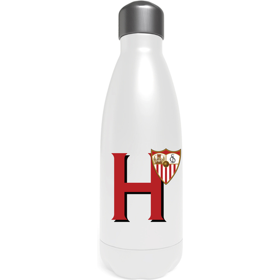 SEVILLA BOTELLA PERSONALIZABLE BLANCA DE ACERO 550ML LETRA H image 0