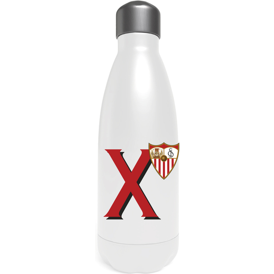 SEVILLA BOTELLA PERSONALIZABLE BLANCA DE ACERO 550ML LETRA X image 0