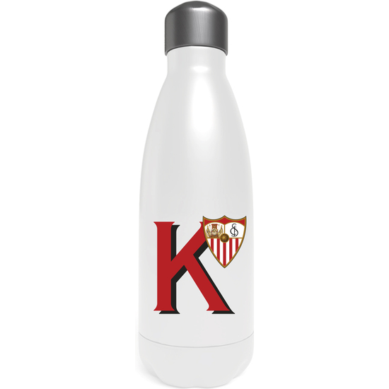 SEVILLA BOTELLA PERSONALIZABLE BLANCA DE ACERO 550ML LETRA K image 0