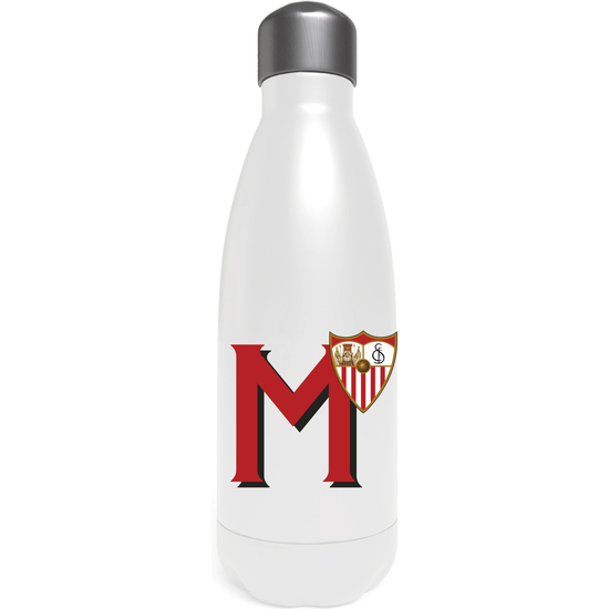 SEVILLA BOTELLA PERSONALIZABLE BLANCA DE ACERO 550ML LETRA M image 0