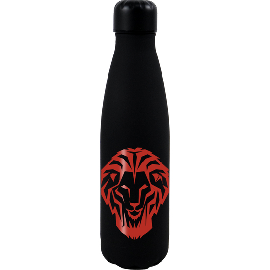 ATHLETIC CLUB BOTELLA NEGRA RUBBERIZADA DE DOBLE PARED - LEÓN ROJO image 0