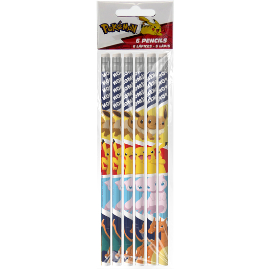 POKÉMON SET 6 LÁPICES C/GOMA image 0