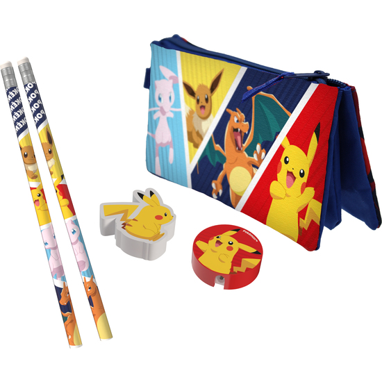 POKÉMON SET DE PAPELERÍA PORTATODO TRIPLE image 1
