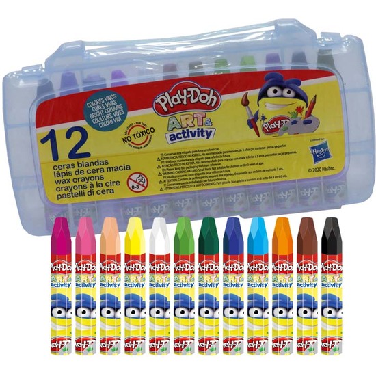 PLAY DOH 12 CERAS BLANDAS EN CAJA DE PVC image 0