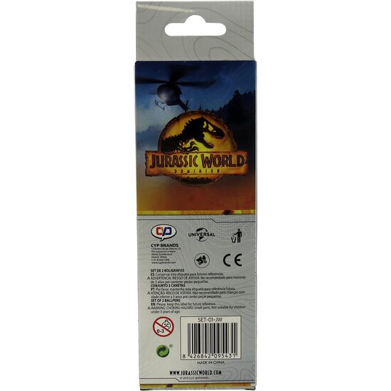 JURASSIC WORLD SET 2 BOLÍGRAFOS image 3