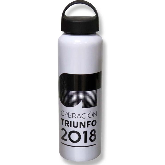 BOTELLA ALUMINIO 600 ML OPERACIÓN TRIUNFO - BLANCA image 0
