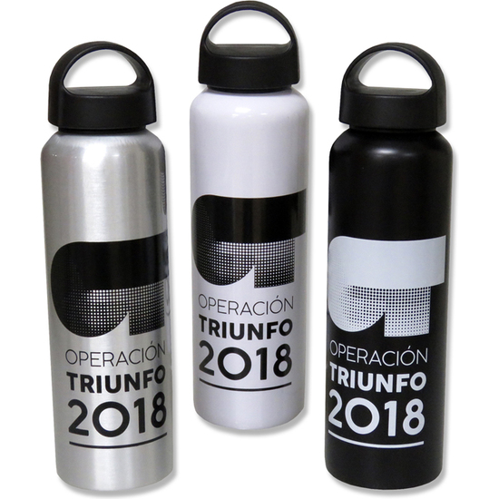 BOTELLA ALUMINIO 600 ML OPERACIÓN TRIUNFO - BLANCA image 1