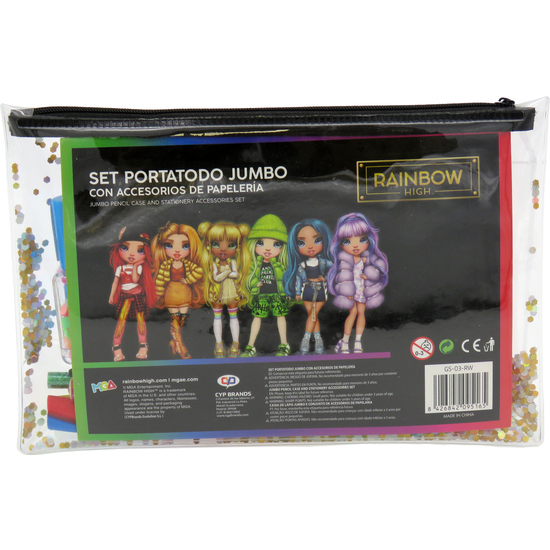 RAINBOW HIGH SET PORTATODO JUMBO CON ACCESORIOS DE PAPELERÍA image 1