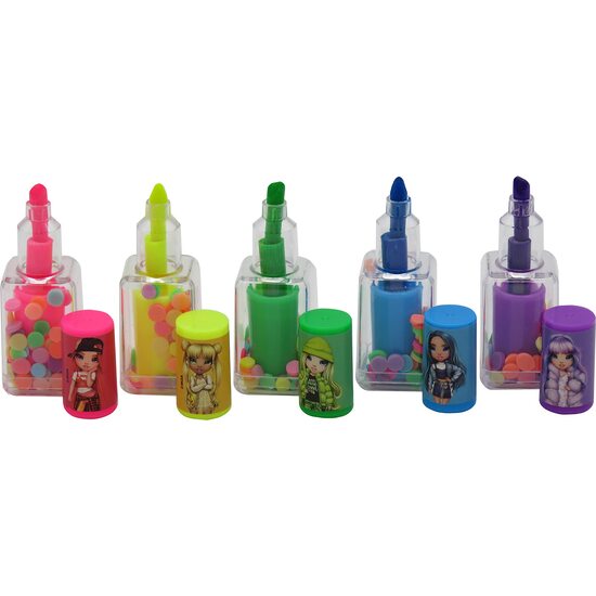 RAINBOW HIGH SET DE 5 MARCADORES CON FORMA DE PINTAUÑAS image 2
