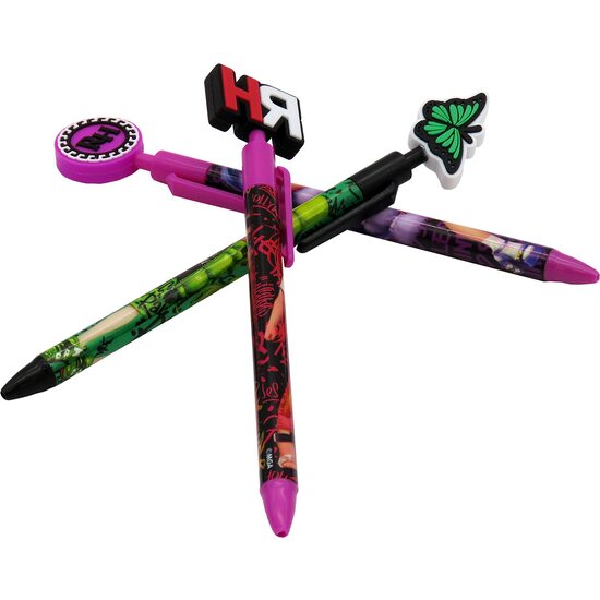 RAINBOW HIGH   SET DE 3 BOLÍGRAFOS CON TOPPERS DE GOMA image 1
