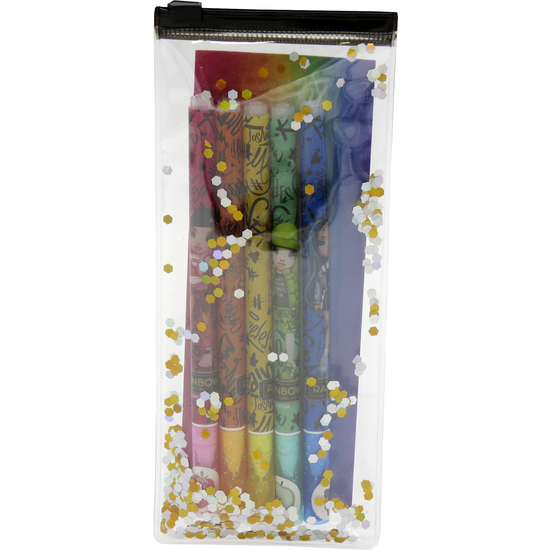 RAINBOW HIGH SET 5 BOLÍGRAFOS PERFUMADOS DE GEL Y PURPURINA image 0