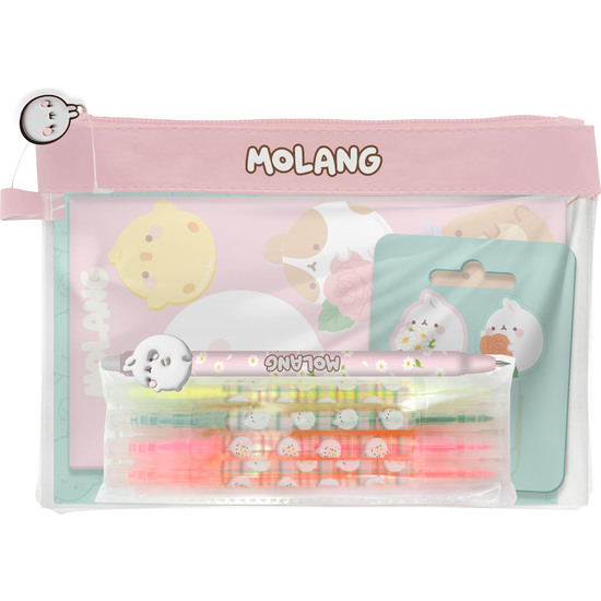 MOLANG SET PORTATODO JUMBO CON ACCESORIOS DE PAPELERÍA - BLOSSOM image 0