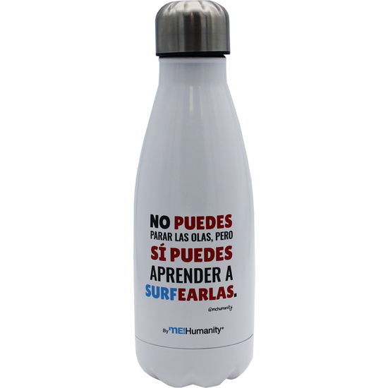 ME!HUMANITY BOTELLA BLANCA DE ACERO 550ML SURFISTA image 1