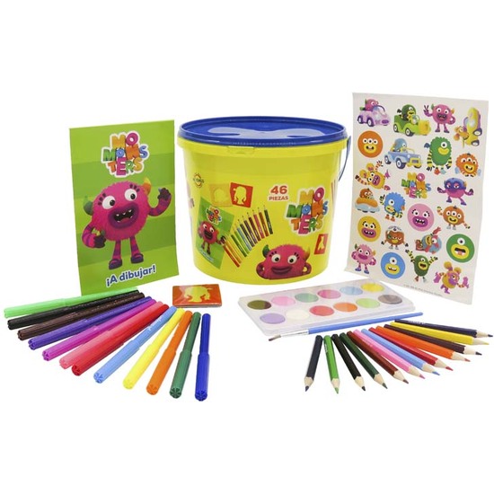 SET DE ACTIVIDADES 46 PIEZAS EN CUBO MOMONSTERS image 1