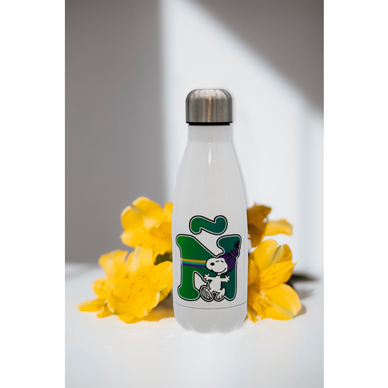 SNOOPY BOTELLA PERSONALIZABLE BLANCA DE ACERO 550ML LETRA Ñ image 2