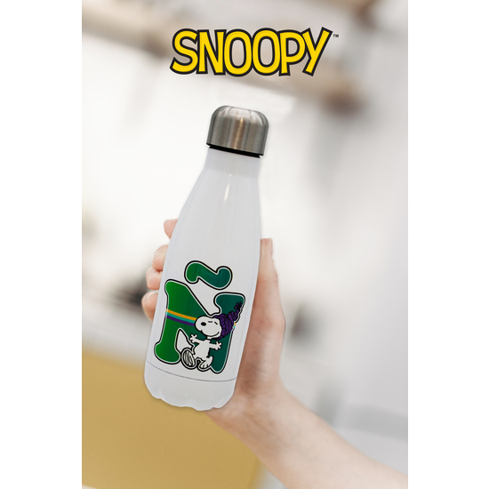 SNOOPY BOTELLA PERSONALIZABLE BLANCA DE ACERO 550ML LETRA Ñ image 4