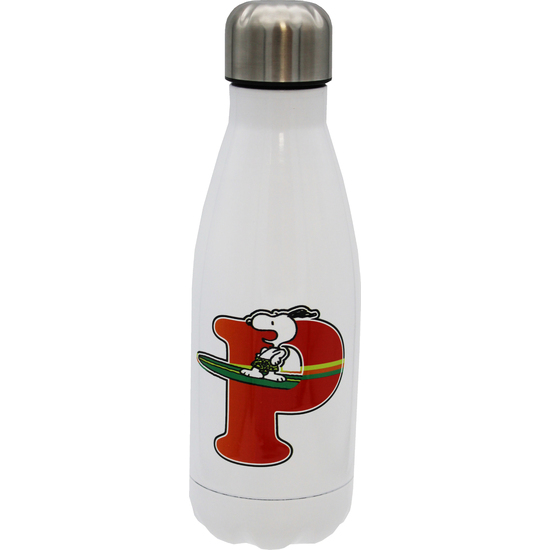 SNOOPY BOTELLA PERSONALIZABLE BLANCA DE ACERO 550ML LETRA P image 0
