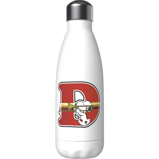 SNOOPY BOTELLA PERSONALIZABLE BLANCA DE ACERO 550ML LETRA D image 0