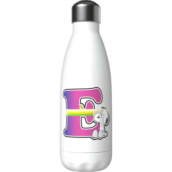 SNOOPY BOTELLA PERSONALIZABLE BLANCA DE ACERO 550ML LETRA E image 0