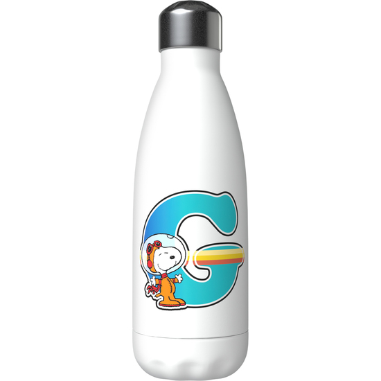 SNOOPY BOTELLA PERSONALIZABLE BLANCA DE ACERO 550ML LETRA G image 0