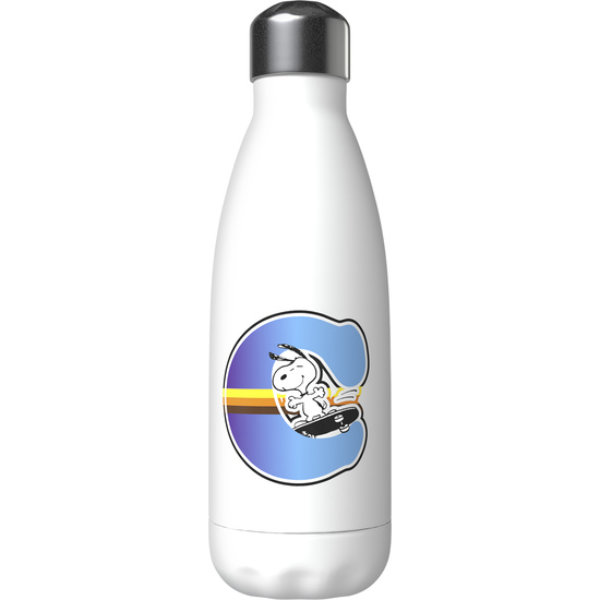 SNOOPY BOTELLA PERSONALIZABLE BLANCA DE ACERO 550ML LETRA C image 0