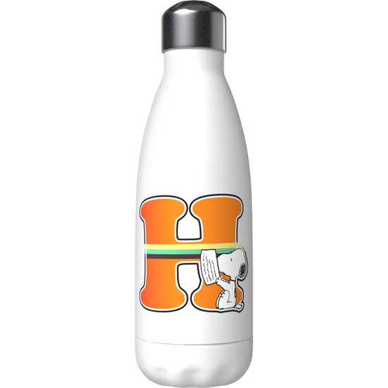 SNOOPY BOTELLA PERSONALIZABLE BLANCA DE ACERO 550ML LETRA H image 0