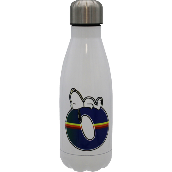 SNOOPY BOTELLA PERSONALIZABLE BLANCA DE ACERO 550ML LETRA O image 0