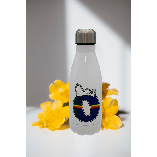 SNOOPY BOTELLA PERSONALIZABLE BLANCA DE ACERO 550ML LETRA O image 2