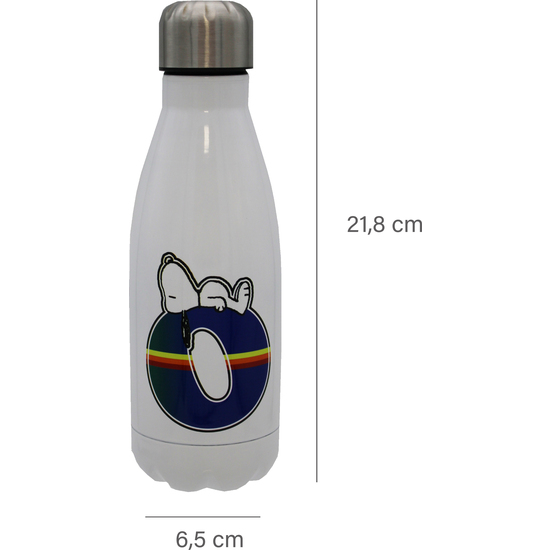 SNOOPY BOTELLA PERSONALIZABLE BLANCA DE ACERO 550ML LETRA O image 3