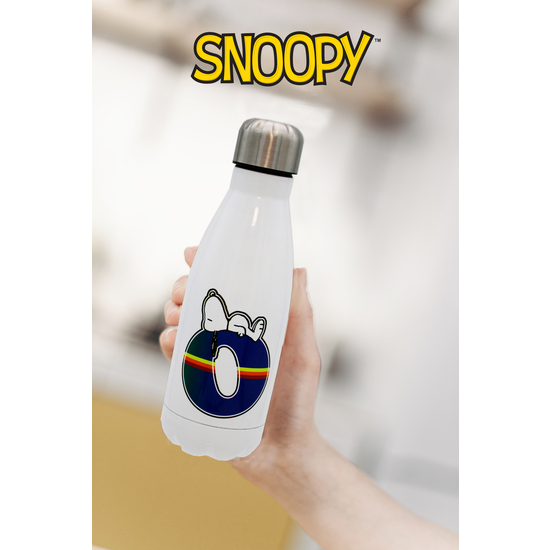 SNOOPY BOTELLA PERSONALIZABLE BLANCA DE ACERO 550ML LETRA O image 4
