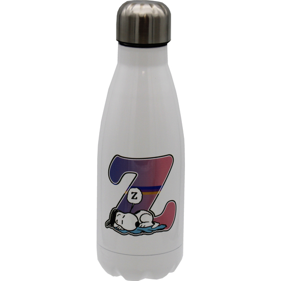 SNOOPY BOTELLA PERSONALIZABLE BLANCA DE ACERO 550ML LETRA Z image 0