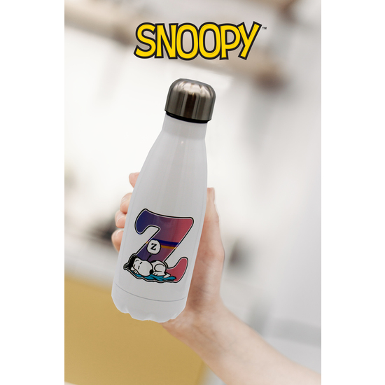 SNOOPY BOTELLA PERSONALIZABLE BLANCA DE ACERO 550ML LETRA Z image 4