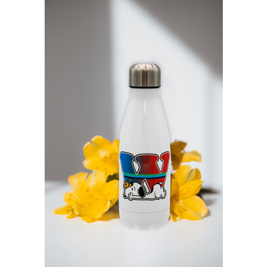 SNOOPY BOTELLA PERSONALIZABLE BLANCA DE ACERO 550ML LETRA W image 2