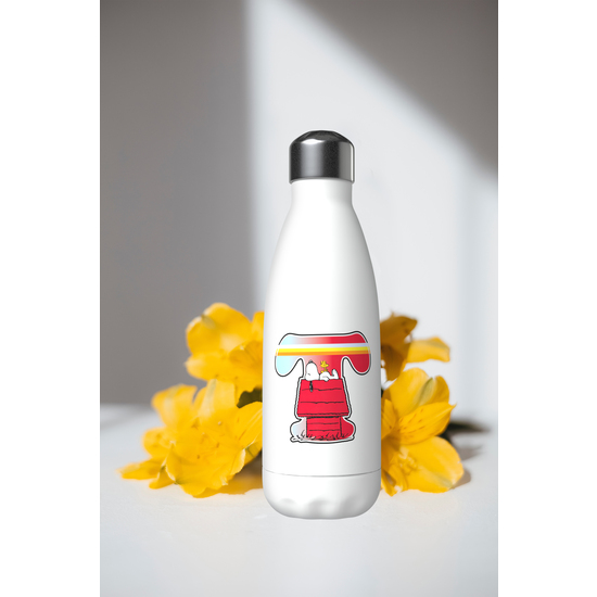 SNOOPY BOTELLA PERSONALIZABLE BLANCA DE ACERO 550ML LETRA T image 2