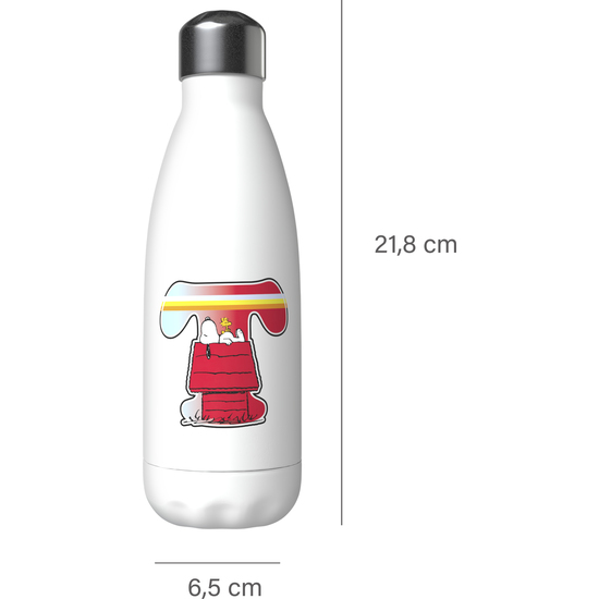 SNOOPY BOTELLA PERSONALIZABLE BLANCA DE ACERO 550ML LETRA T image 3