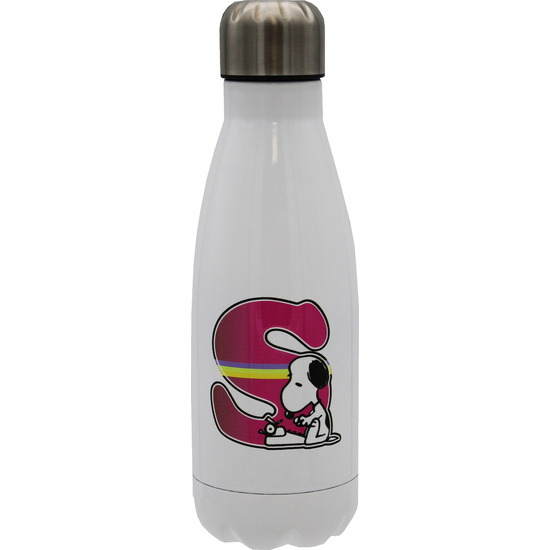 SNOOPY BOTELLA PERSONALIZABLE BLANCA DE ACERO 550ML LETRA S image 0