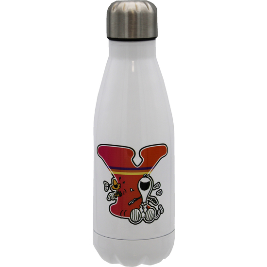 SNOOPY BOTELLA PERSONALIZABLE BLANCA DE ACERO 550ML LETRA Y image 0