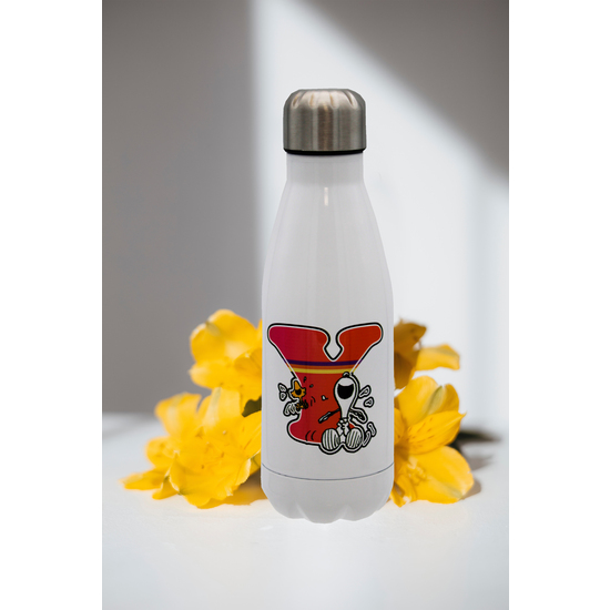 SNOOPY BOTELLA PERSONALIZABLE BLANCA DE ACERO 550ML LETRA Y image 2