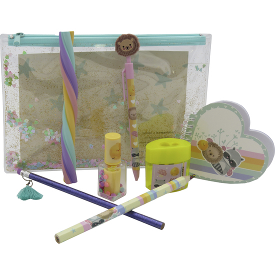 KAWANIMALS SET PORTATODO JUMBO CON ACCESORIOS DE PAPELERÍA image 1