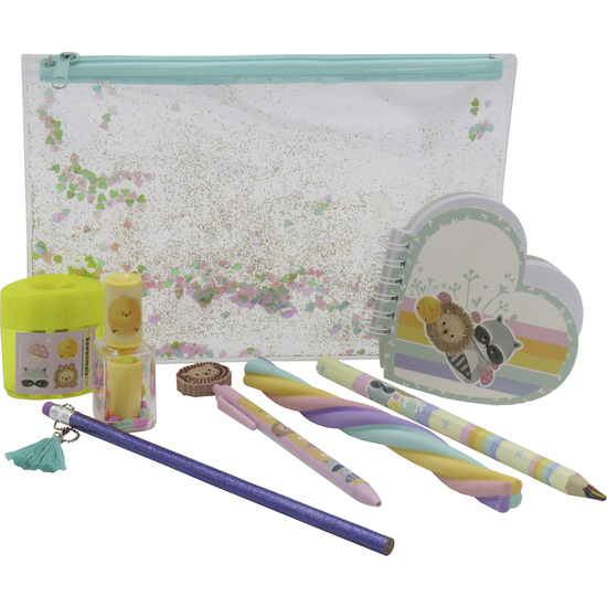 KAWANIMALS SET PORTATODO JUMBO CON ACCESORIOS DE PAPELERÍA image 2
